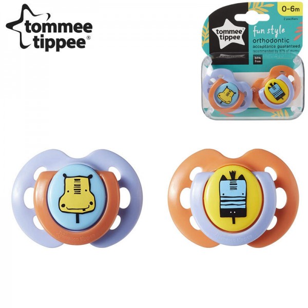 Tommee Tippee Ортодонтична залъгалка Fun style 0-6 месеца Tommee Tippee Ортодонтична залъгалка Fun style 0-6 месеца